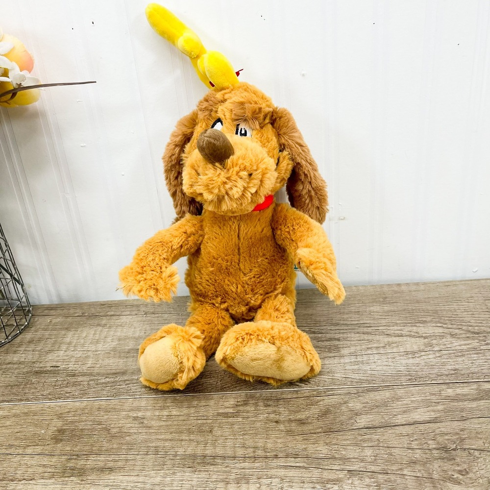 Aurora Dr Seuss Max the Dog Plush Grinch Reindeer Antler Stuffed Animal 12 Inch